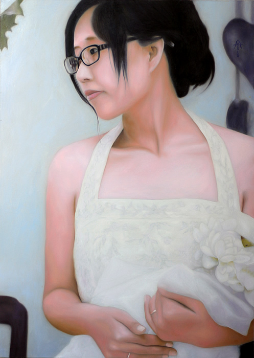 Banasik, Moja Panna Młoda, 2015, olej na płótnie, 50x70cm